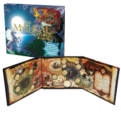 2011 $1 Young Collectors - Mythical Creatures 9 Coin Al/Br Set