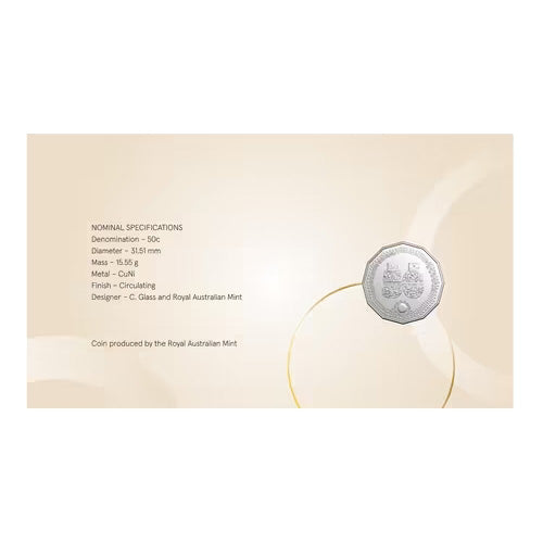 2024 50c Celebrating 30 Years of Postal and Numimatic Covers Coin & Stamp Cover PNC