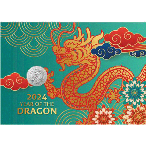 2024 50c Year of the Dragon Tetradecagon Prestige Coin & Stamp Cover PNC Impressions - Limited Edition 888 