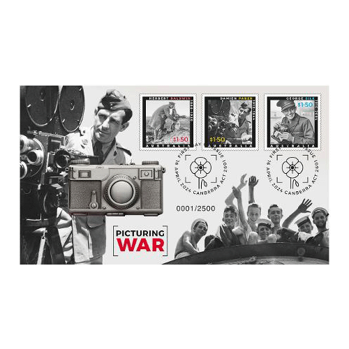2024 Picturing War Medallion & Stamp Cover PNC - Camera Medallion