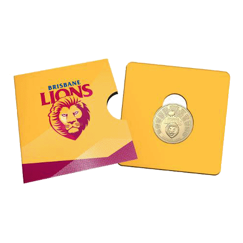 2024 $1 AFL Brisbane Lions Collectible Uncirculated Coin in Card