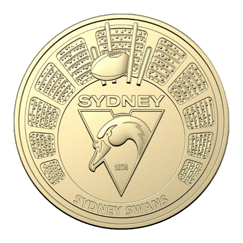 2024 $1 AFL Sydney Swans Football Club Collectible Uncirculated Coin