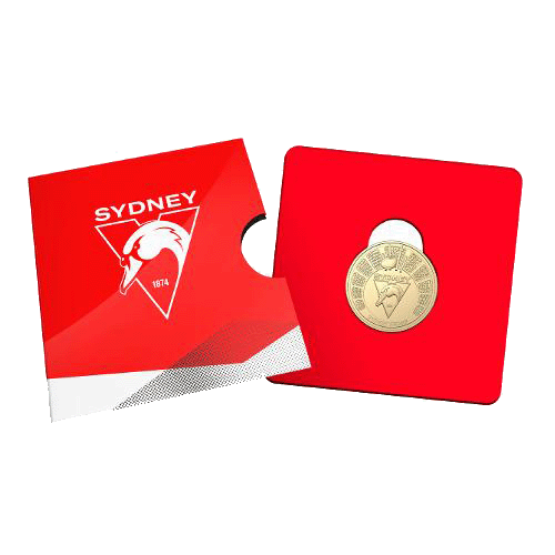 2024 $1 AFL Sydney Swans Football Club Collectible Uncirculated Coin in Card