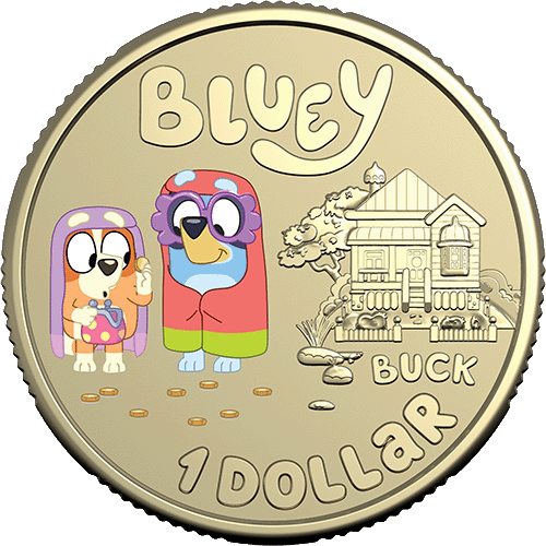 2024 $1 Bluey Dollarbucks Al/Br Coloured Uncirculated Three Coin Set