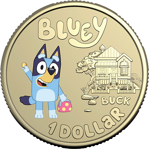 2024 $1 Bluey Dollarbucks Al/Br Coloured Uncirculated Three Coin Set