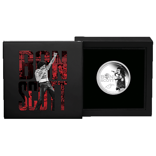 2024 $1 Bon Scott 1oz Silver Proof Coloured Coin