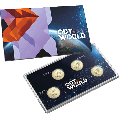 2024 $1 Out of this World - Deep Space Al/Br Mintmark & Privy Mark Uncirculated Four Coin Set