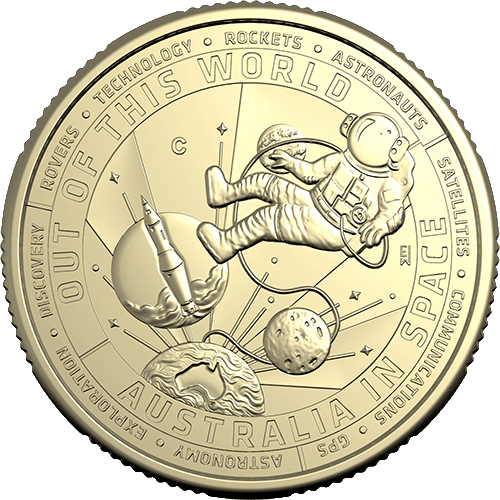 2024 $1 Out of this World - Deep Space Al/Br Mintmark & Privy Mark Uncirculated Four Coin Set C Mintmark Coin