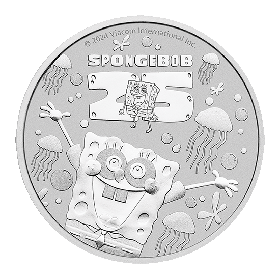 2024 $1 SpongeBob SquarePants 25th Anniversary 1oz Silver Coin