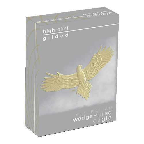 2024 $1 Australian Wedge Tailed Eagle 1oz Silver Proof High Relief Gilded Coin Shipper