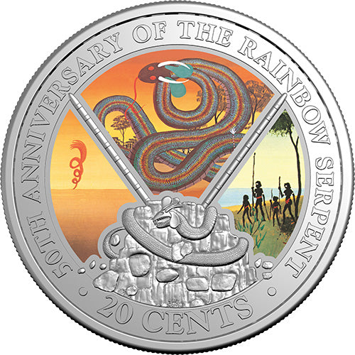 2025 20c 50th Anniversary of The Rainbow Serpent - Special Edition Book with Cu/Ni Coin