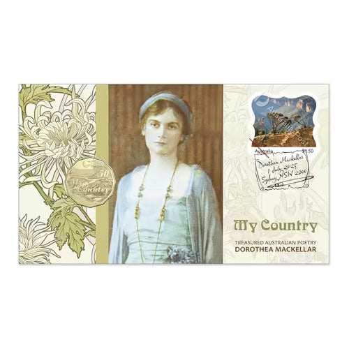 2025 50c Dorothea Mackellar Collection - Treasured Australian Poetry Coin & Stamp Cover Set of 3