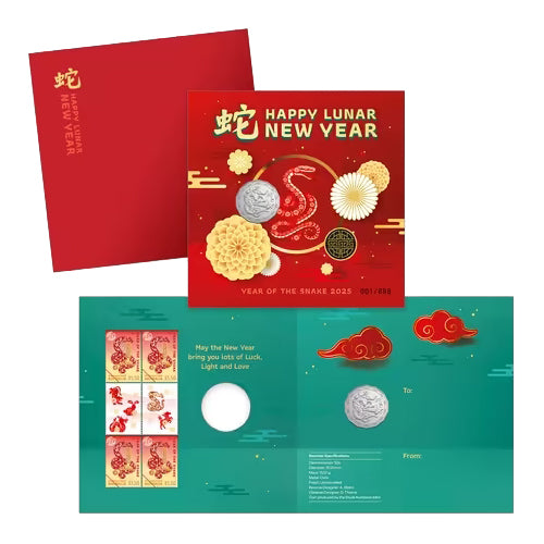 2025 50c Year of the Snake Coin & Greeting Card Set