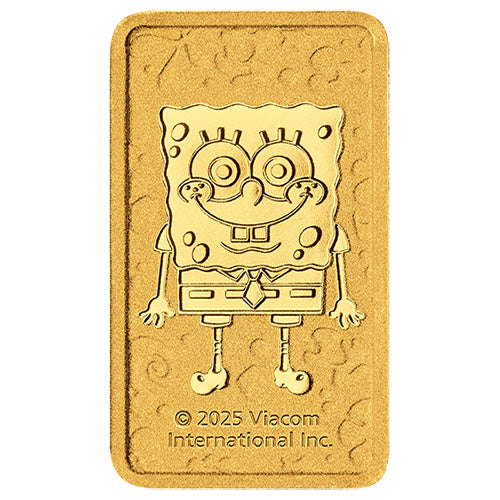 2025 SpongeBob SquarePants 1gram Gold Minted Bar