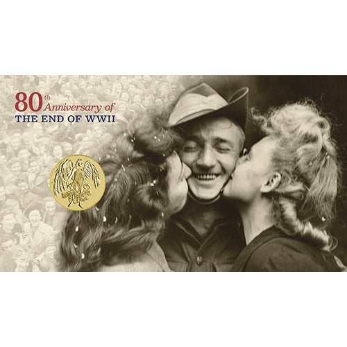 2025 $1 80th Anniversary End of WWII Coin & Stamp Cover PNC