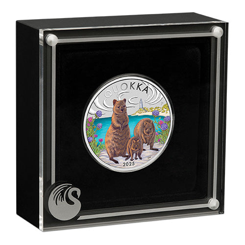 2025 $1 Australian Quokka 1oz Silver Proof Coloured Coin
