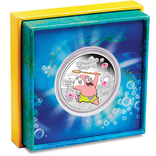 2025 $1 SpongeBob SquarePants Patrick Star 1oz Silver Proof Coloured Coin
