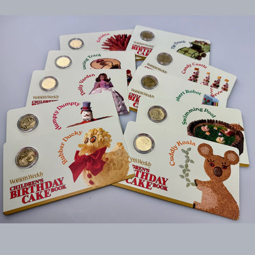 2025 $1 The Australian Women's Weekly Children's Birthday Cake Book Coins in Cards