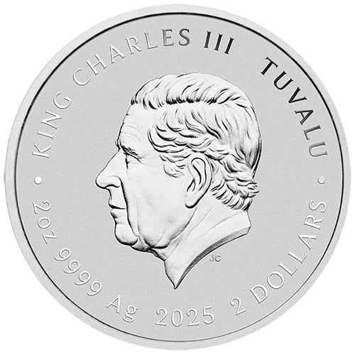 2025 $2 Teenage Mutant Ninja Turtles 2oz Silver Coloured Pizza Coin