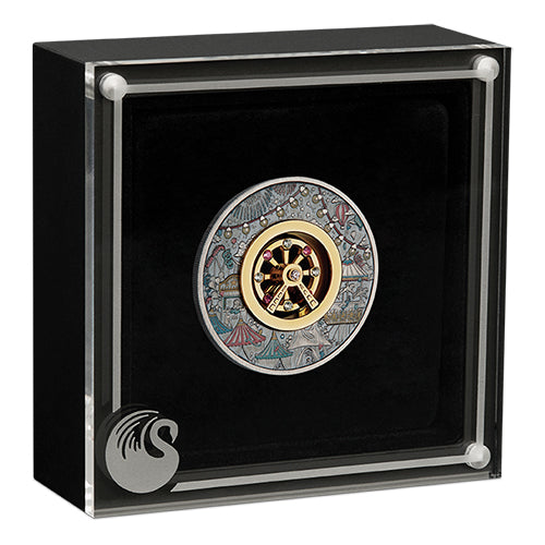 2025 $2 Ferris Wheel 2oz Silver Antiqued Coloured Coin