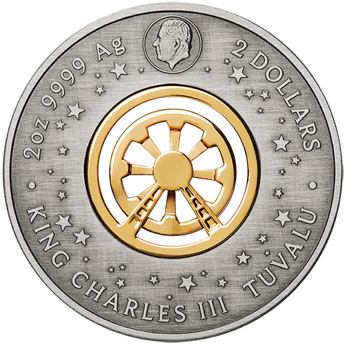 2025 $2 Ferris Wheel 2oz Silver Antiqued Coloured Coin