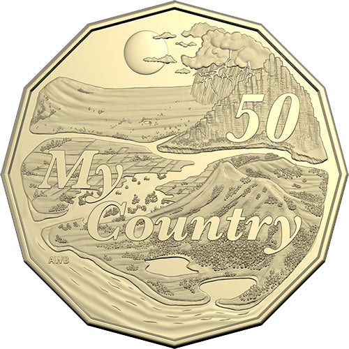 2025 50c Dorothea Mackellar - Treasured Australian Poetry - My Country Uncirculated Coin in Card