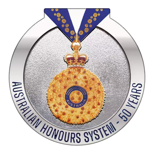 2025 50th Anniversary of the Australian Honours System Medallion & Stamp Cover PNC