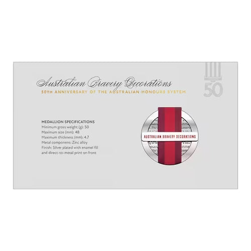 2025 50th Anniversary of the Australian Honours System Medallion & Stamp Cover PNC
