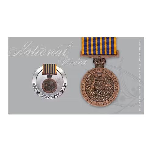 2025 50th Anniversary of the Australian Honours System Medallion & Stamp Cover PNC
