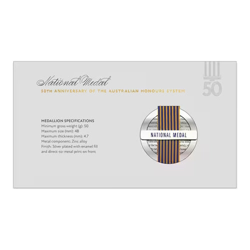 2025 50th Anniversary of the Australian Honours System Medallion & Stamp Cover PNC