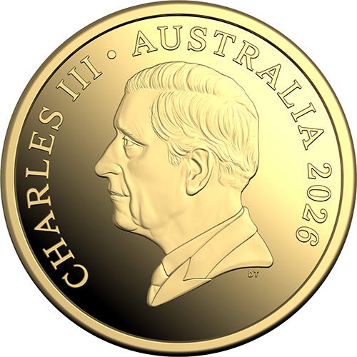 2026 $10 Kangaroo Series - Mob of Six Roos 1/10oz Gold Proof Coin Obverse