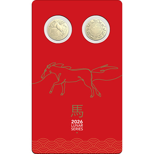 2026 $1 Year of the Horse Two-Coin Uncirculated Set