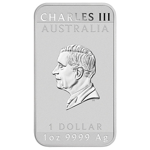 2026 $1 Lunar Horse 1oz Silver Bullion Coloured Minted Rectangular Coin Obverse