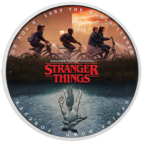 2026 $1 Stranger Things - The Upside Down 1oz Silver Coloured Coin