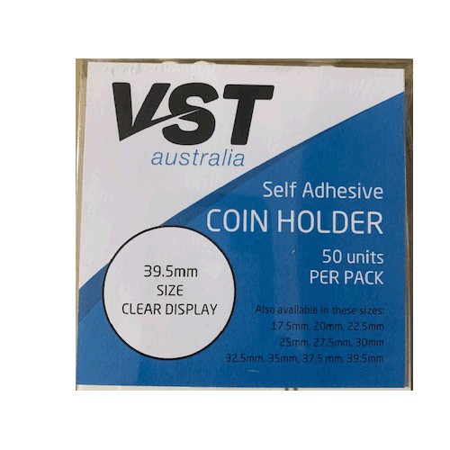 VST 2x2 Coin Holders Self Adhesive Type Pack of 50 - 39.5mm