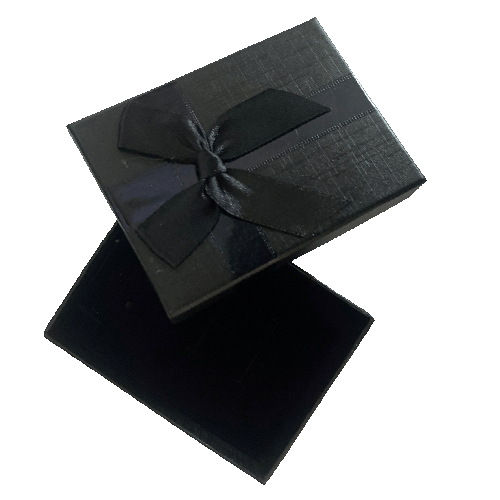Gift Box Black with Bow 9x7x3cm
