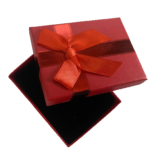 Gift Box Red with Bow 9x7x3cm