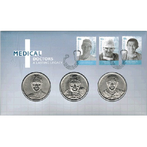 2012 Medical Doctors - A Lasting Legacy 3 Medallion & Stamp Cover PNC