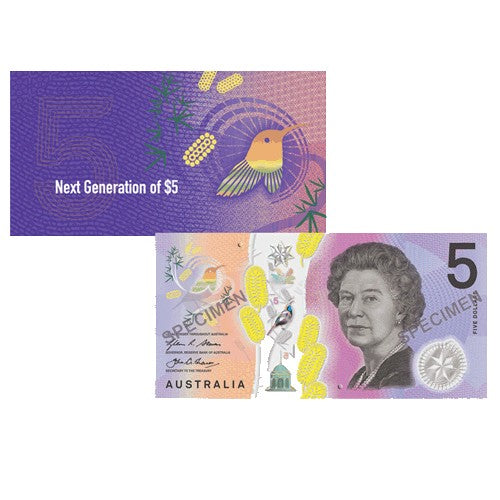 2016 $5 RBA Folder Next Generation Unc Banknote