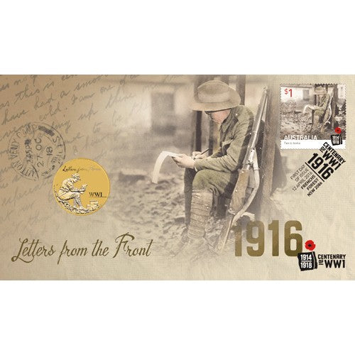 2016 $1 Postmen of WWI Coin & Stamp Cover PNC