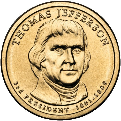 2007 USA $1 Thomas Jefferson D Mint Presidential Dollar Unc Coin