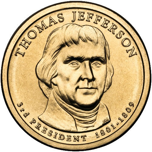 2007 USA $1 Thomas Jefferson D Mint Presidential Dollar Unc Coin 