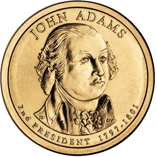 2008 USA $1 John Quincy Adams P Mint Presidential Dollar Unc Coin 