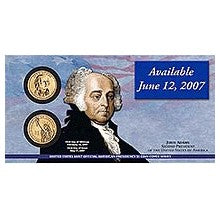 2007 USA $1 John Adams Coin & Stamp Cover PNC