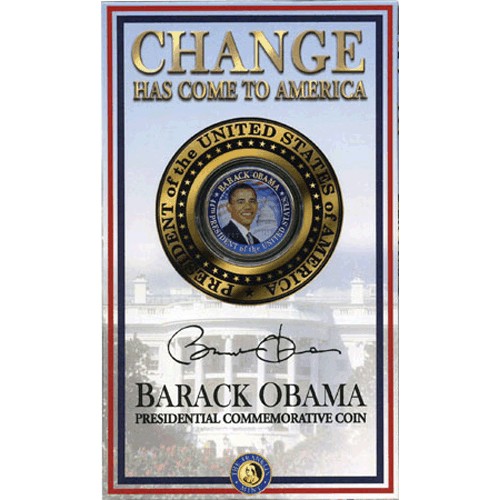 2008 USA Barack Obama JFK Half Dollar Coin in Card