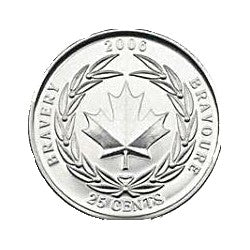 2006 Canada 25c Bravery Uncirculated Coin in 2x2