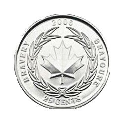 2006 Canada 25c Bravery Uncirculated Coin in 2x2