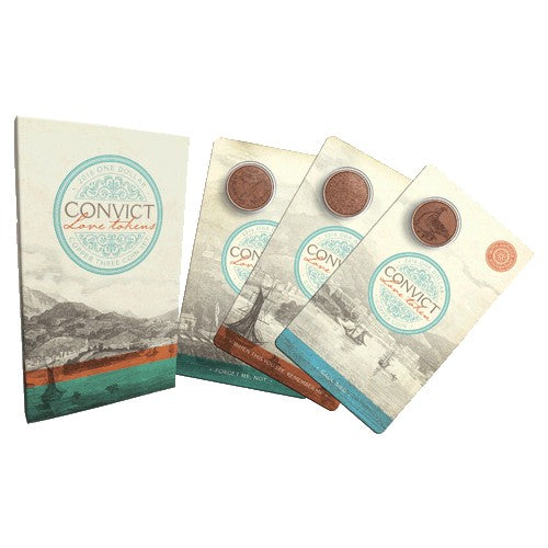 2016 $1 Convict Love Tokens Copper Uncirculated Three-Coin Set