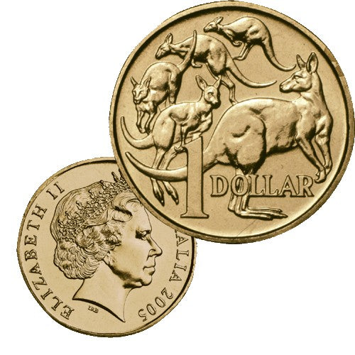 2005 $1 Dancing Man / 2006 $1 Mob of Roos Mixed Armaguard Bag of 20 Unc Coins