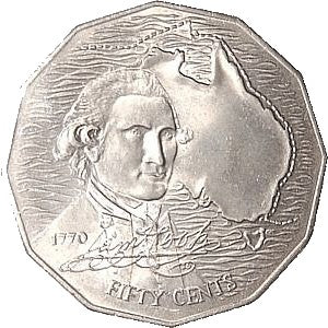 1970 50c Captain James Cook Bicentenary Uncirculated Coin